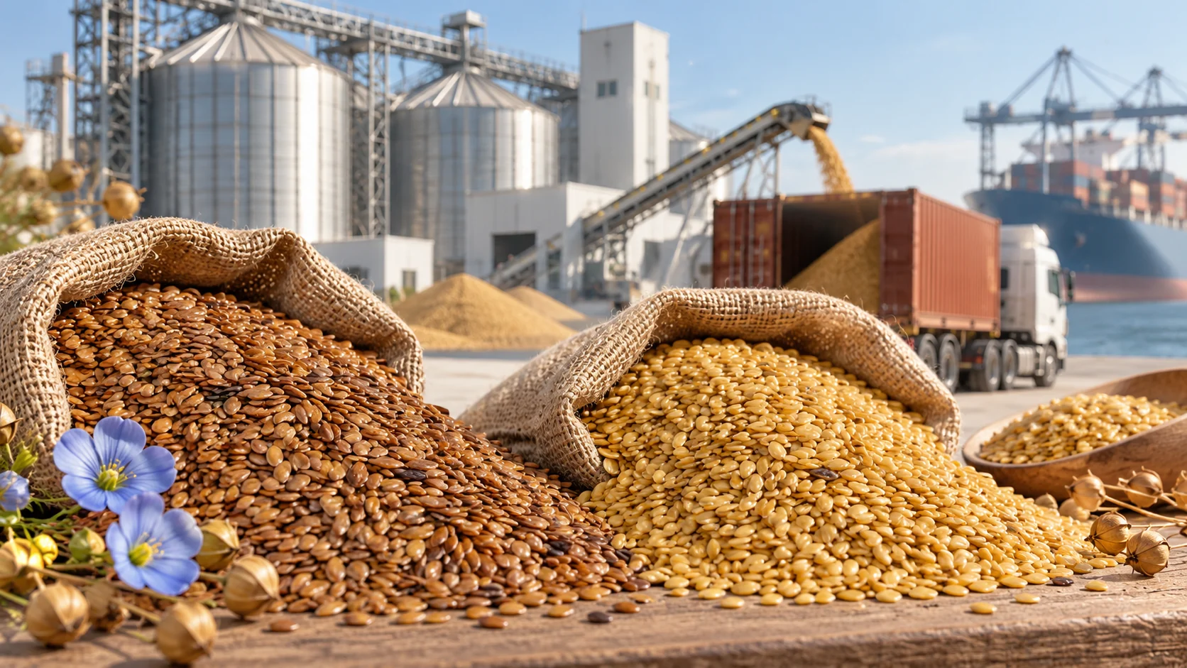 Flaxseed supply and export logistics
